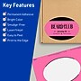 Avery Laser/Inkjet Oval Multipurpose Labels, 4" x 6", Bright Pink, 40/Pack (94057)~#|#~DCB67AF7-FE73-4FFD-88230F326BA24AED_sc7