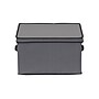 Household Essentials Large Stackable Folding Fabric Stemware Storage Box, 10.5" x 16.5"x 13", 39 Qt., Gray (52540-1)~#|#~DCB752DB-973D-4E4F-98AD749B4D63EA67_sc7