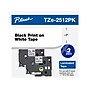 Brother TZe-2512PK Laminated Tape, 0.94" x 315", Black/White, 2/Pack (TZE2512PK)~#|#~DCB782B0-85D8-4901-9A1607CA7FB612FE_sc7