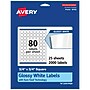 Avery Laser/Inkjet Square Multipurpose Labels, 0.75"  x 0.75", Glossy White, 2000/Pack (94102)~#|#~DCB8008D-1CAB-486C-B7937D3E46193686_sc7