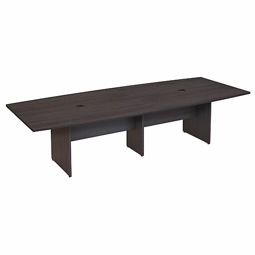 Bush Business Furniture 120W x 48D Boat Shaped Conference Table with ...