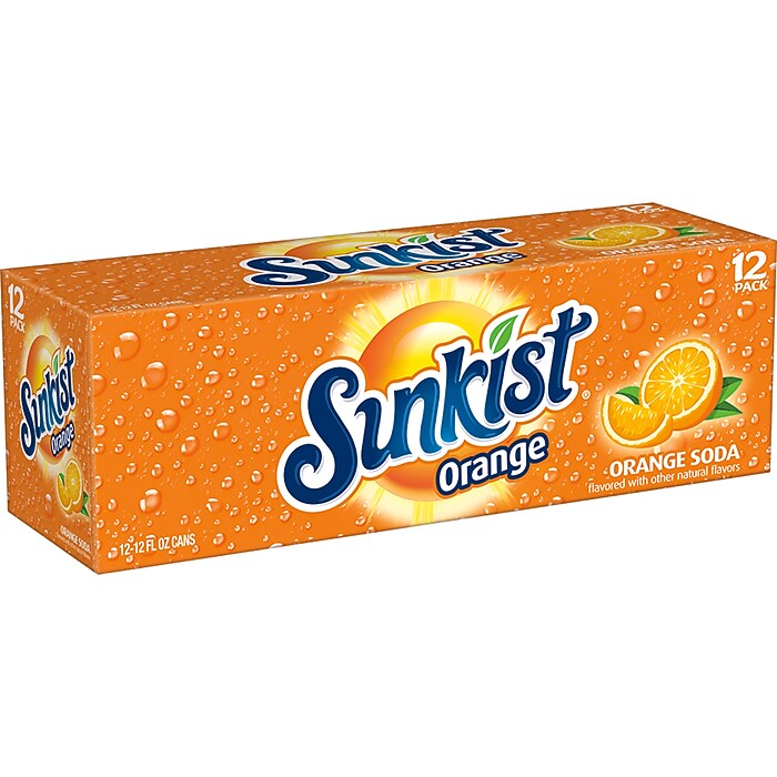 Sunkist Orange Soda, 12 oz., 24 Cans/Pack (SEV50066) | Staples