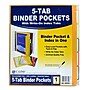 C-Line Poly Binder Pockets With Write-On Index Tabs, 3-Hole Punched, 5 Tabs, Assorted, 5/Pack (CLI06650)~#|#~DCC14237-FD6D-485F-9DD79401662A524A_sc7