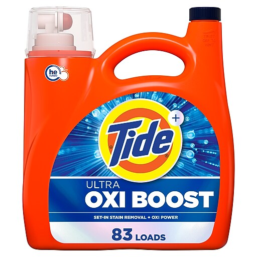 Tide Ultra Oxi Boost HE Liquid Laundry Detergent, 83 Loads, 117 fl