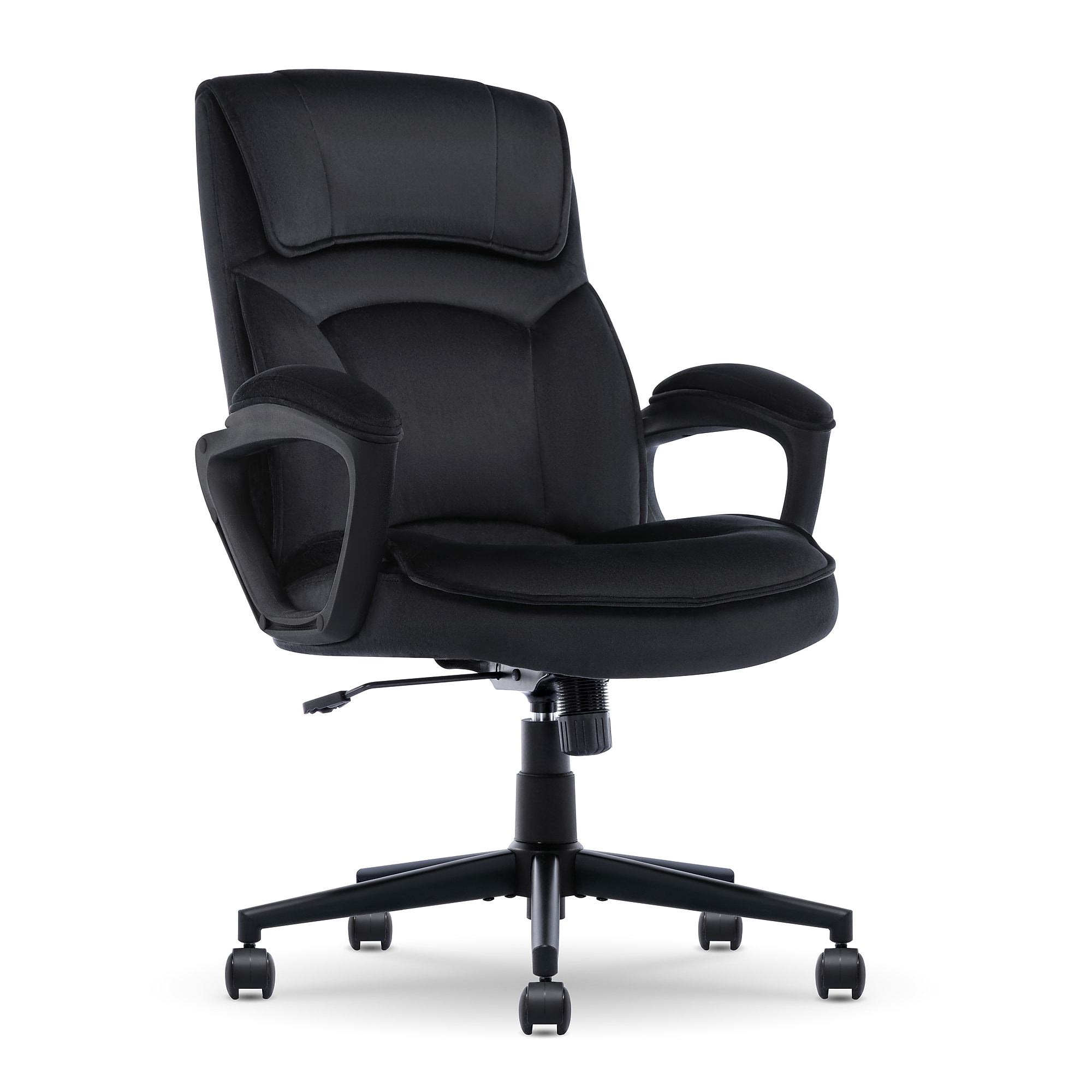 Serta Comfort Classic Ergonomic Velvet Fabric Swivel Executive Chair, Black (CCHR10005D) Simolary simolary.com 6