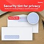 Staples Security Tinted #10 Window Envelopes, 4 1/8" x 9 1/2", White Wove, 500/Box (ST50152-CC)~#|#~DCCD9919-7171-48C0-9C83BCC894E5563F_sc7