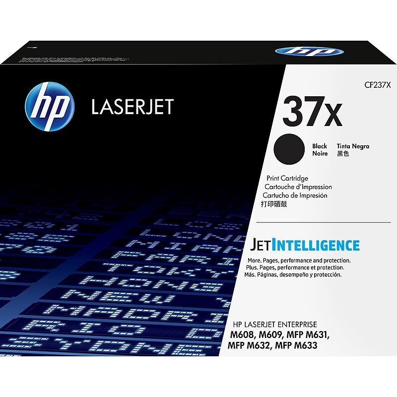 HP 37X Black High Yield Toner Cartridge, Prints Up to 25,000 Pages (CF237X) image 1