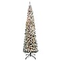 Nearly Natural 8-ft Flocked Pencil Artificial Christmas Tree with 500 Clear Lights and 646 Bendable Branches (T1908)~#|#~DCD15233-D3E2-4036-872BC000E05B5E1E_sc7