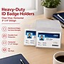 Staples Heavy‑Duty ID Badge Holders, Clear Vinyl, Horizontal 3" x 4" Design, Reinforced Edges, Durable Card Protection, 50/Pack~#|#~DCD725DD-8CB4-4B2D-BD3C8B3393FC3500_sc7