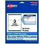 Avery Laser/Inkjet Rectangle Waterproof Multipurpose Labels, 8.375"  x 3.25", White, 75/Pack (94251)~#|#~DCDCC7D5-C275-4EB4-970D0DCF27FA9550_sc7