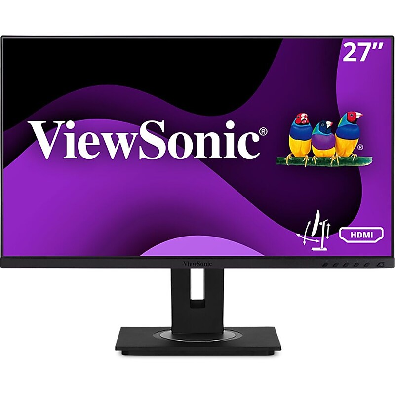 ViewSonic VG2748A-2K 27" FHD IPS 60 Hz Monitor, Built-In Speaker, Height Adjustable, Black (VG2748A-2K) image 1