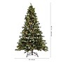 Safavieh 7.5 ft. Pre-Lit Artificial Christmas Tree, 600 Lights, Green (FXP2017A)~#|#~DCE6F65D-72CC-4947-8A202B97E89F835A_sc7