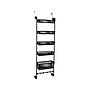 Household Essentials 5-Shelf Plastic Over-the-Door Storage Rack, 20", Black (2196-1)~#|#~DCE6F6C0-B9E5-462E-818D9CE24D24C24C_sc7