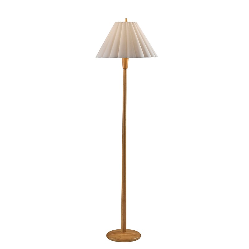 Adesso Scallop 60.75" Wood Floor Lamp with Empire Shade (4146-12) image 1