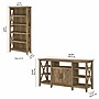 Bush Furniture Key West Console TV Stand, Screens up to 65", Reclaimed Pine (KWS027RCP)~#|#~DCF04FC1-DC74-427A-861D758DD0A1FF72_sc7