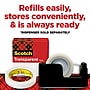 Scotch Transparent Clear Tape Refill, 0.5" x 72 yds., 3" Core, Clear, 2 Rolls/Pack (600-2P12-72)~#|#~DCF0DB40-ACF3-4E70-8D83553292980256_sc7