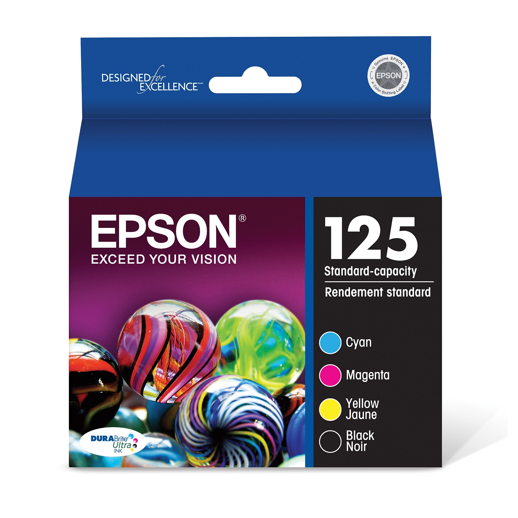 Epson T125 Black/Cyan/Magenta/Yellow Standard Yield Ink Cartridge, 4/Pack (T125120-BCS) Sansujyuku sansujyuku.com
