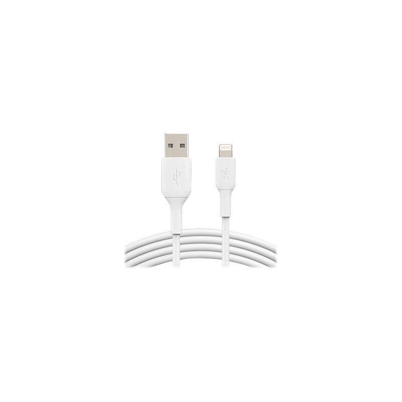 Belkin BOOST CHARGE 6" Lightning to USB A Cable, Male to Male, White (CAA001BT0MWH) image 1
