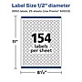Avery Laser/Inkjet Round Multipurpose Labels, 0.5" Dia, Matte White, 3850 Labels/Pack (94503)~#|#~DD08AA05-6878-469B-8E9E9B19373516F1_sc7