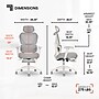 Sharper Image S-850 Heated Ergonomic Mesh Swivel Executive Massage Chair with Footrest, Light Gray/White (60106-LGRYWHT)~#|#~DD0F396A-211D-44DE-B78C3D508120D37F_sc7