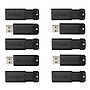 Verbatim PinStripe 32GB USB 3.2 Type A Flash Drive, Black, 10/Pack (70902)~#|#~DD1C0BA8-2396-45DD-A21C2E8E77F9777C_sc7