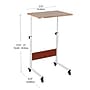 Mind Reader 21.75" Adjustable Standing Desk, Brown/White (OBRJUST-BRN)~#|#~DD21110A-C548-4DCB-A08777B0A3B5524B_sc7