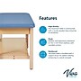 Aristo Wood H-Brace Physician Exam Table with Shelf, 2 Drawer Cabinet, Paper Cutter, Holder, 500lbs. Capacity, Blue~#|#~DD276679-4C04-424C-BF0C6D4ADADA917F_sc7