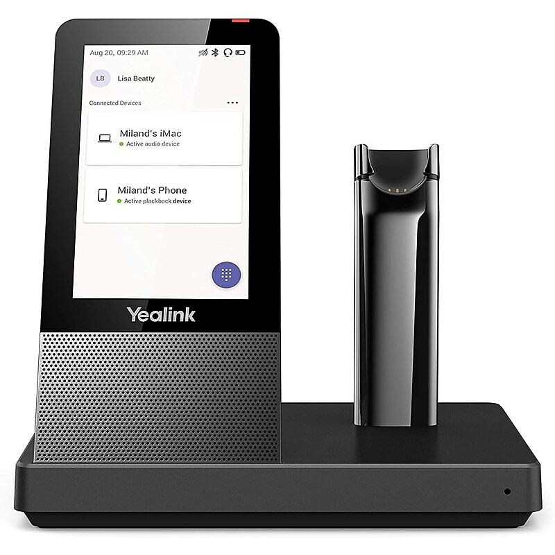 Yealink WH67 DECT Noise Canceling Bluetooth Mono Computer Earbud and Console, MS Certified (1308040-V4) image 1