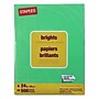 Staples Brights Multipurpose Paper, 24 lbs., 8.5" x 11", Dark Green, 500/Ream (20103)~#|#~DD330E86-B3FF-4F62-89AD5E1102361AE1_sc7