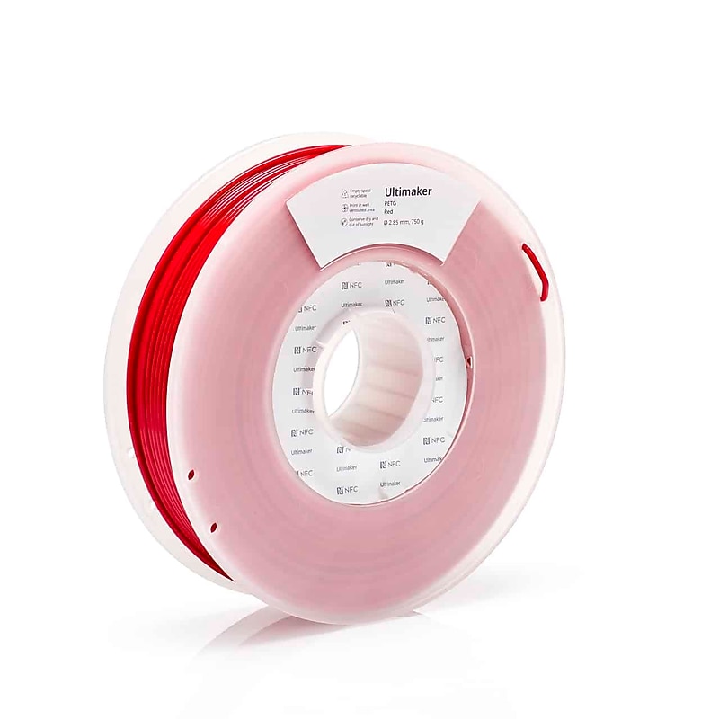 UltiMaker 2.85mm PETG Filament Spool for 3D Printers, Red (227336) image 1