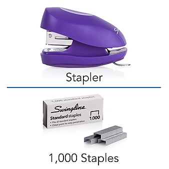 Swingline Tot Stapler with Built-In Staple Remover, 12-Sheet Capacity, Purple (79173)
