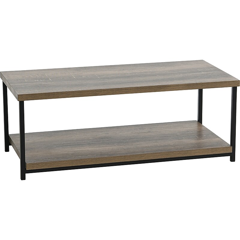 Household Essentials Jamestown 39"W x 20"D Laminate Coffee Table, Ashwood/Black (8084-1) image 1