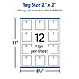 Avery 2" x 2"  Blank Price & Merchandise Tags, White, 120/Carton (95316-GWT10)~#|#~DD415DA3-9C7D-4383-BC2F74D4A09934EE_sc7