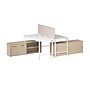 Bush Business Furniture Hustle 30"H x 60"W 2 Person Back to Back Cubicle Workstation, White/Natural Elm (HUS015WHNE)~#|#~DD4179FD-9B0C-4AF7-BD5777F596FAF808_sc7