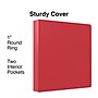 Staples 1" 3-Ring Non-View Binder, Red (ST26647-CC)~#|#~DD4215C9-0212-41B5-BF632A0EAA87468D_sc7