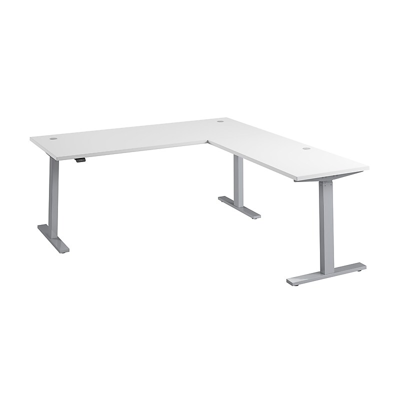 Bush Business Furniture Move 60 Series 72"W L Shaped Adjustable Standing Desk, White (M6SL7278WHSK) image 1