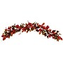 Nearly Natural 6' Autumn Maple Leaves, Berry and Pinecones Fall Artificial Garland (W1236)~#|#~DD4896E3-50AC-4E72-8A95EDADE229F82A_sc7