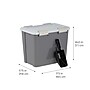 Iris 36 Quart Storage Container with Scoop for Dog & Cat Food, Plastic, Dark Gray (100148)~#|#~DD4903F7-2C8D-4823-BF5686EFEDD97802_sc7