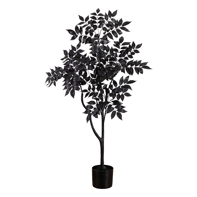 Nearly Natural Artificial Halloween Black Sumac Tree, 4' (T5154) image 1
