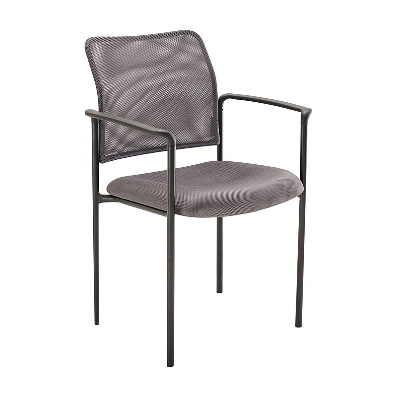 Flash Furniture Jana Mesh Reception Side Stacking Chair, Gray (GO5162GRY) image 1