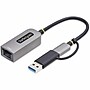 StarTech USB-C to Ethernet Adapter/USB-A Dongle, Male to Male, Gray (C21GA-USB-ETHERNET)~#|#~DD6258A3-4EAD-4065-8BBFB2D8C8F76CF9_sc7