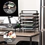 Mind Reader Metal 5-Tier Stackable Paper Desk Tray Organizer, Black, 2/Pack (5TPAP2PK-BLK)~#|#~DD64066B-0C59-430E-A591049309FC0B37_sc7