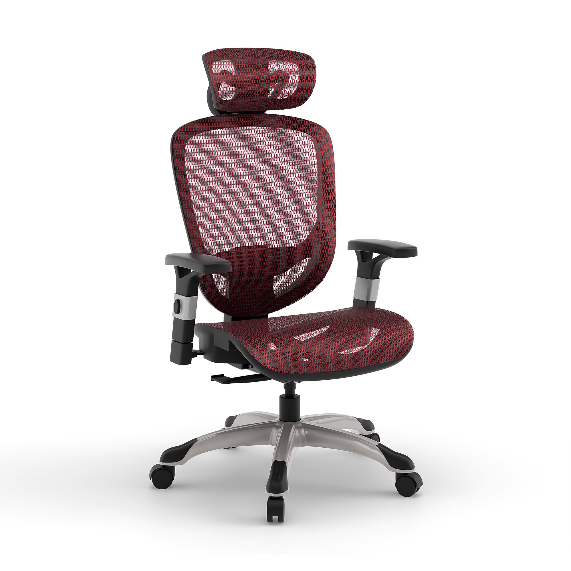 Staples Ergonomic Task Chair, Mesh, Ergonomic, Lumbar Support, Swivel, Maroon Sansujyuku sansujyuku.com