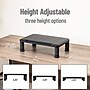 Mind Reader Monitor Stand, Height Adjustable Monitor Stand, Up to 19" Monitors, Black, 2/Pack (2SMPLMON-BLK)~#|#~DD6E12E0-51B7-409E-AE1B22BDAAC27096_sc7