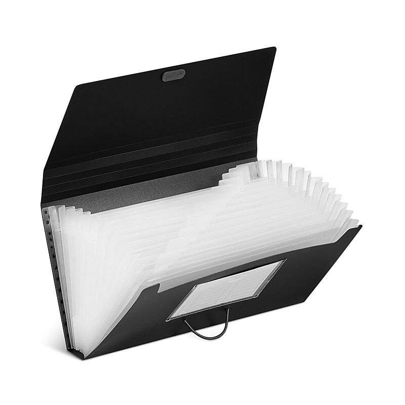 Staples Moisture Resistant Plastic Accordion Files, 13-Pocket, Check Size, Assorted Colors (TR51829) image 1