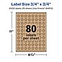 Avery Laser/Inkjet Burst Multipurpose Labels, .75" x .75", Kraft Brown, 2000 Labels/Pack ( 94610)~#|#~DD7040A7-C0D7-4AA0-B366BA6C6F916B6B_sc7