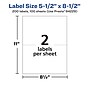 Avery Laser/Inkjet Rectangle Multipurpose Labels, 5.5" x 8.5", White, 200 Labels/Box (94229)~#|#~DD748134-F459-4C17-89E20BF62662AB75_sc7