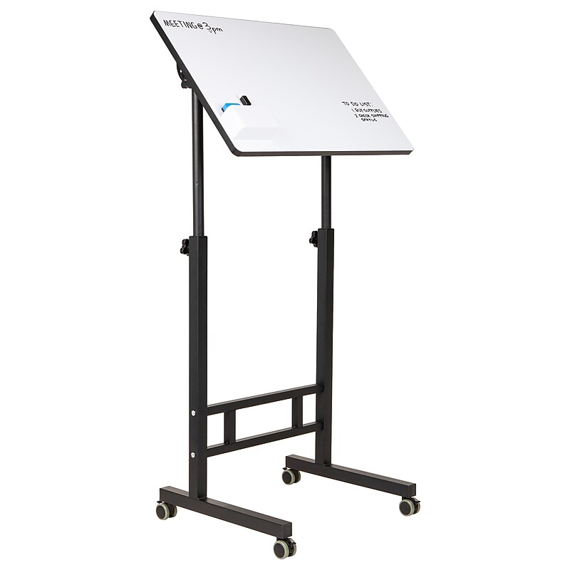 Mind Reader 24"W Adjustable Standing Whiteboard Desk, Black (SDWBOARD-BLK) image 1