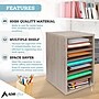 AdirOffice 11-Compartment Literature Organizer, Medium Oak (500-11-MEO)~#|#~DD7B52EC-469E-4F61-B216D378DDECB6C0_sc7