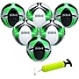 Xcello Sports Size 4 Soccer Balls with Pump, Black/Green/Silver and White/Green/Silver, 6/Pack (SB-S4-6-ASST-7)~#|#~DD7DCAEF-95F1-47BD-A60B9A74F9744259_sc7